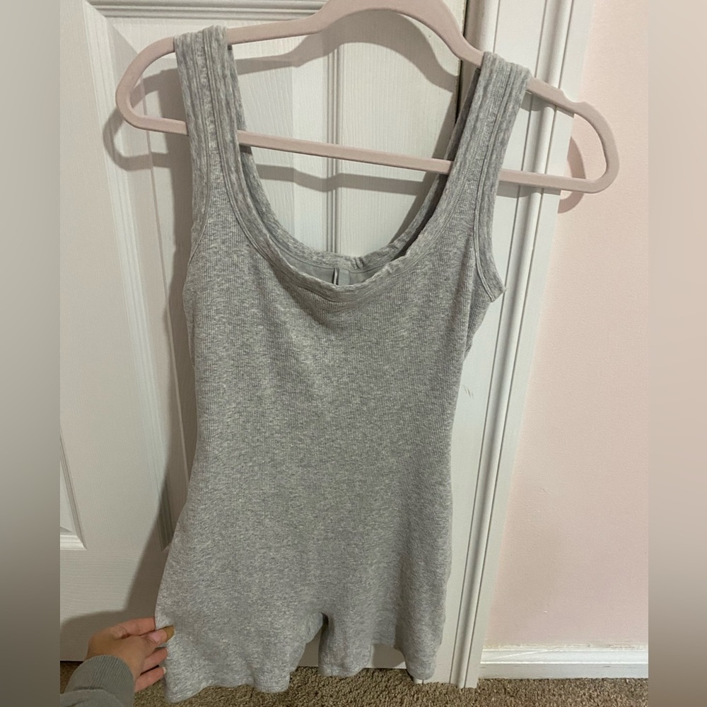 SKIMS Cotton rib onsie in grey